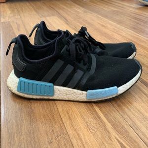 Black and Blue Adidas NMDs